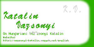 katalin vazsonyi business card